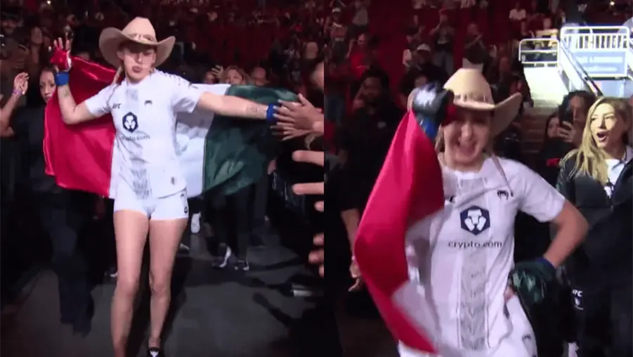 VIDEO| &iquest;Payaso de Rodeo en UFC? As&iacute; entr&oacute; Regina Tar&iacute;n