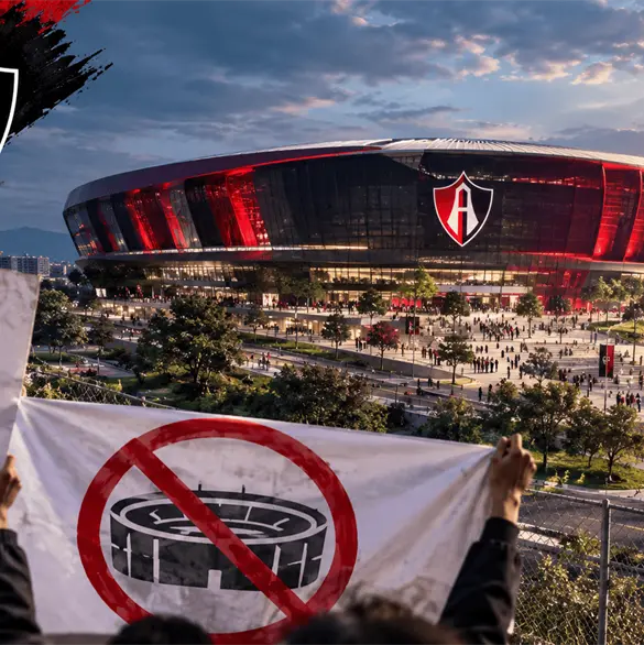 ¡Ni lo presentan y ya hay pleito! Vecinos rechazan estadio del Atlas ¡Ni lo presentan y ya hay pleito! Vecinos rechazan estadio del Atlas